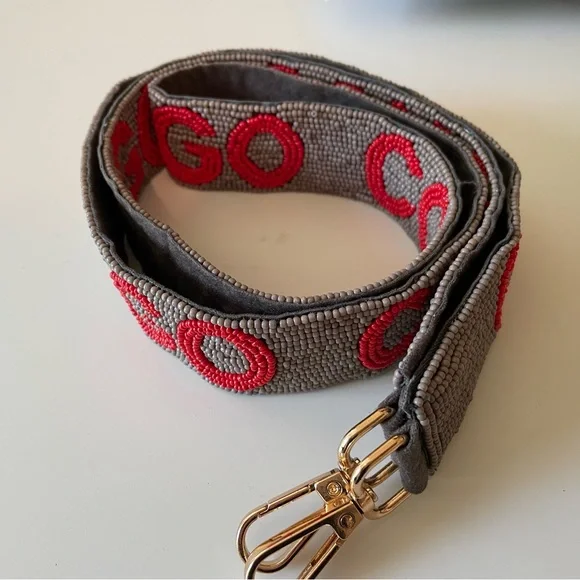 Washington State University-Go Cougs beaded purse strap WSU WAZZU - Picture 2 of 4